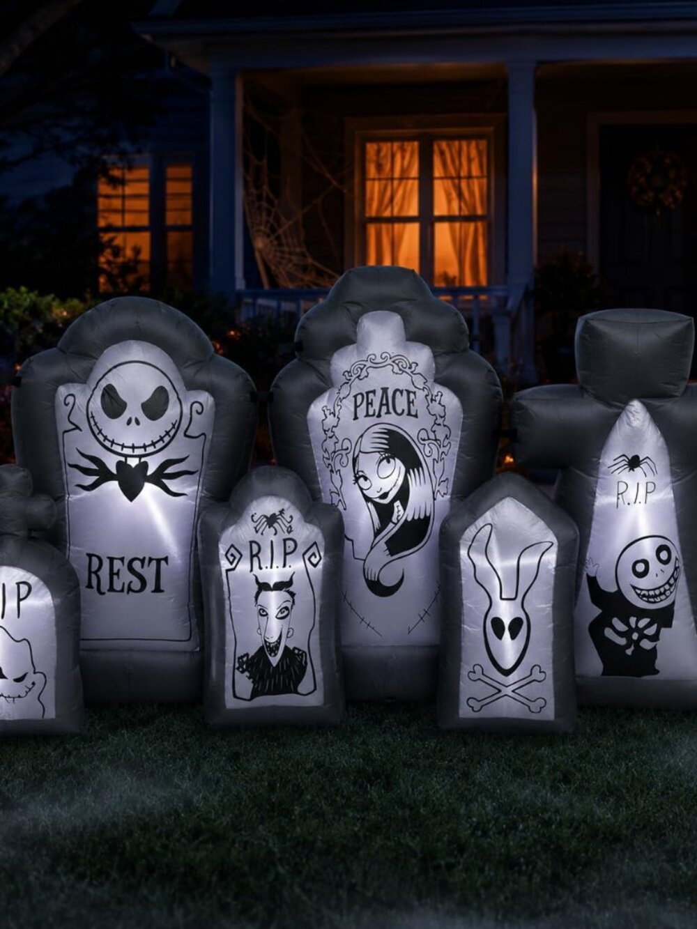 6.9FT Halloween Inflatable Tombstone Set Decorations, Halloween Decorations